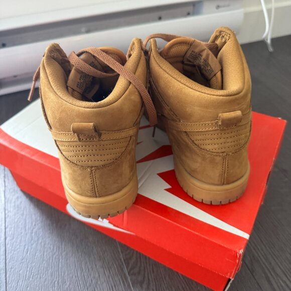 NIKE BROWN DUNK HIGH PREMIUM SIZE 6.5 WOMENS * - Picture 5 of 12